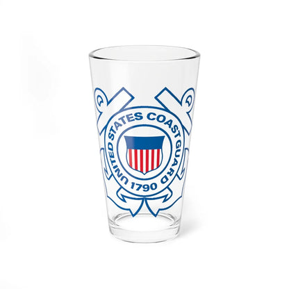 USCG Official Emblem (U.S. Coast Guard) Pint Glass 16oz-16oz-Go Mug Yourself