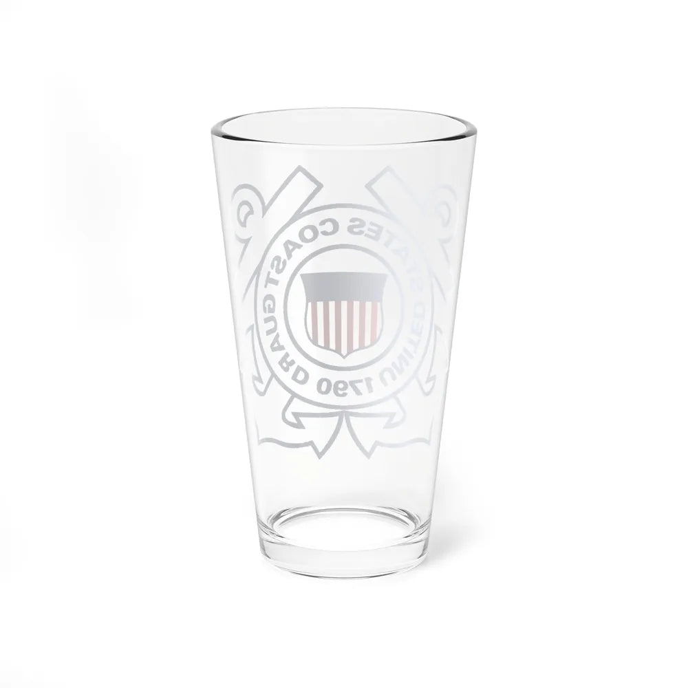 USCG Official Emblem (U.S. Coast Guard) Pint Glass 16oz-Go Mug Yourself