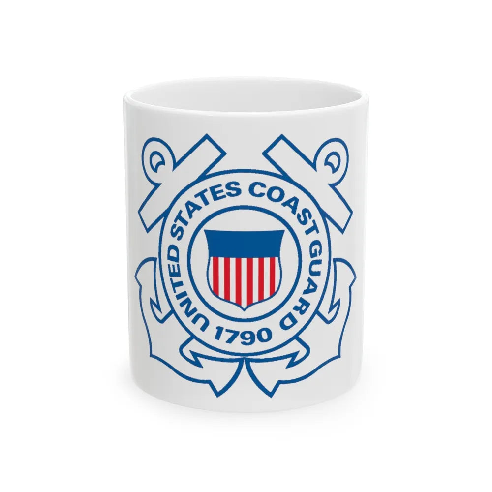 USCG Official Emblem (U.S. Coast Guard) White Coffee Mug-11oz-Go Mug Yourself