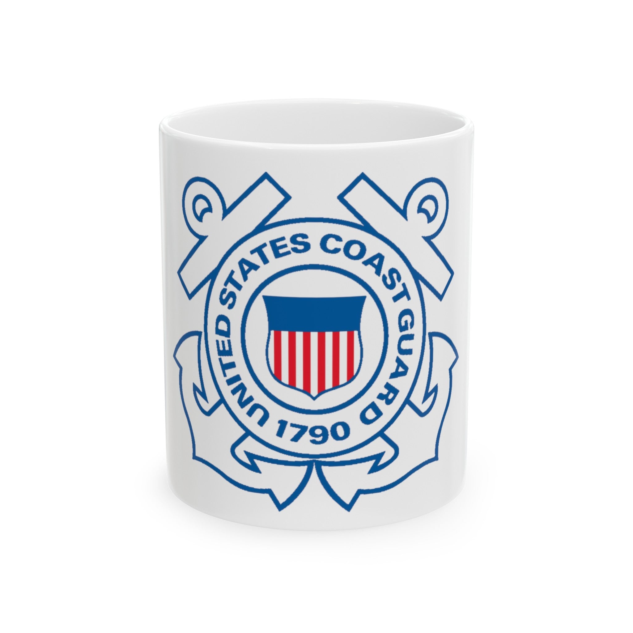 USCG Official Emblem (U.S. Coast Guard) White Coffee Mug-Go Mug Yourself