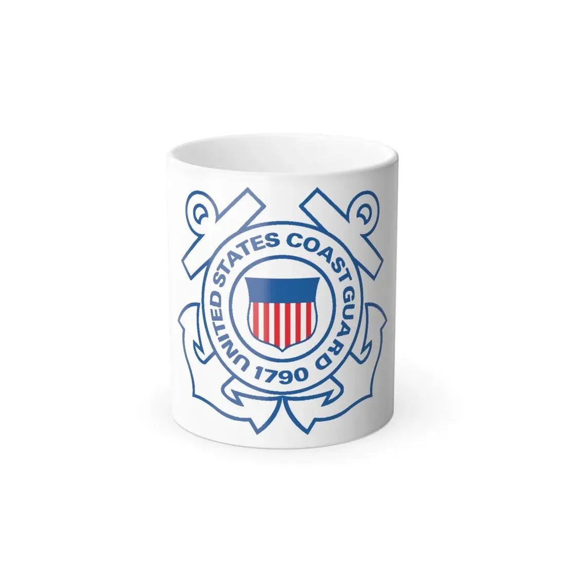 USCG Official Emblem (U.S. Coast Guard) Color Changing Coffee Mug 11oz - Go Mug Yourself
