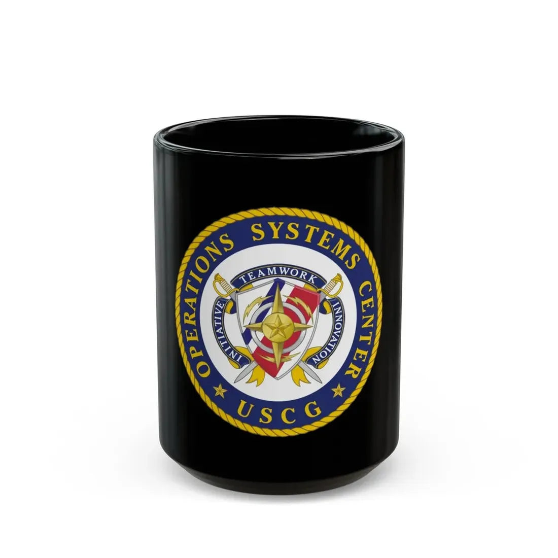 USCG Operations Systems Center (U.S. Coast Guard) Black Coffee Mug - Go Mug Yourself