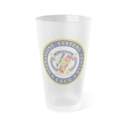 USCG Operations Systems Center (U.S. Coast Guard) Frosted Pint Glass 16oz Default Title - Go Mug Yourself