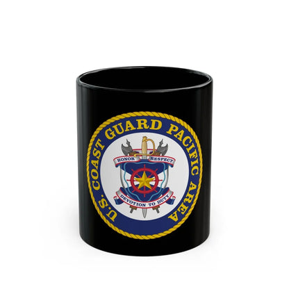 USCG Pacific Area (U.S. Coast Guard) Black Coffee Mug-11oz-Go Mug Yourself