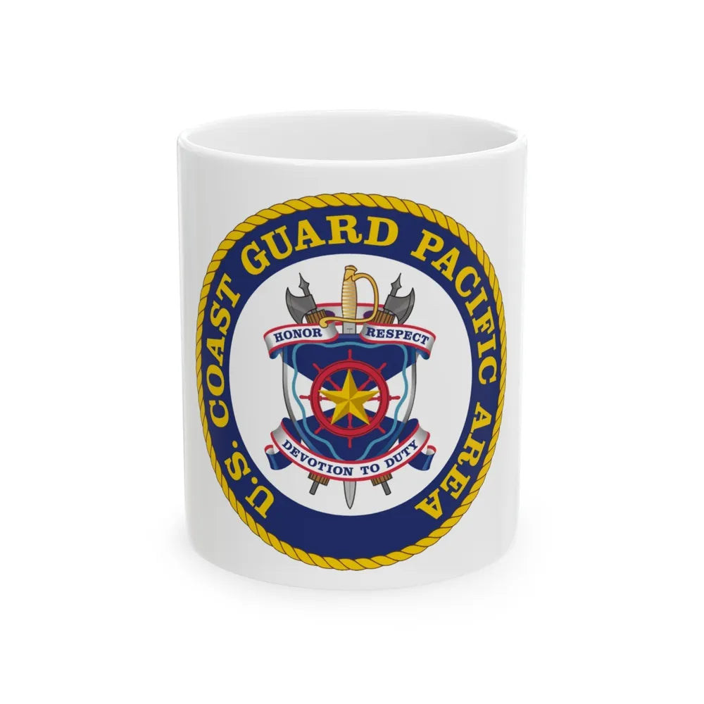 USCG Pacific Area (U.S. Coast Guard) White Coffee Mug-11oz-Go Mug Yourself