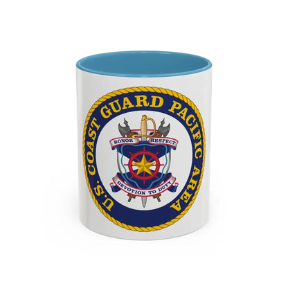 USCG Pacific Area (U.S. Coast Guard) Accent Coffee Mug 11oz Light Blue - Go Mug Yourself