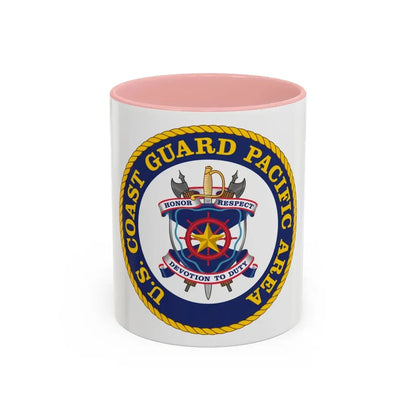 USCG Pacific Area (U.S. Coast Guard) Accent Coffee Mug 11oz Pink - Go Mug Yourself