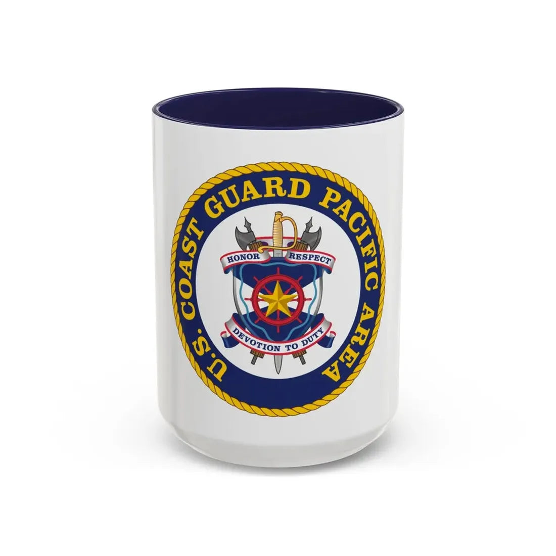 USCG Pacific Area (U.S. Coast Guard) Accent Coffee Mug 15oz Navy - Go Mug Yourself