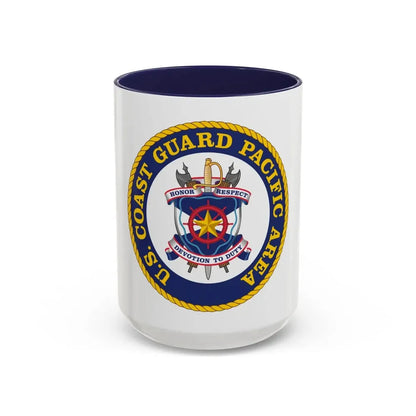 USCG Pacific Area (U.S. Coast Guard) Accent Coffee Mug 15oz Navy - Go Mug Yourself