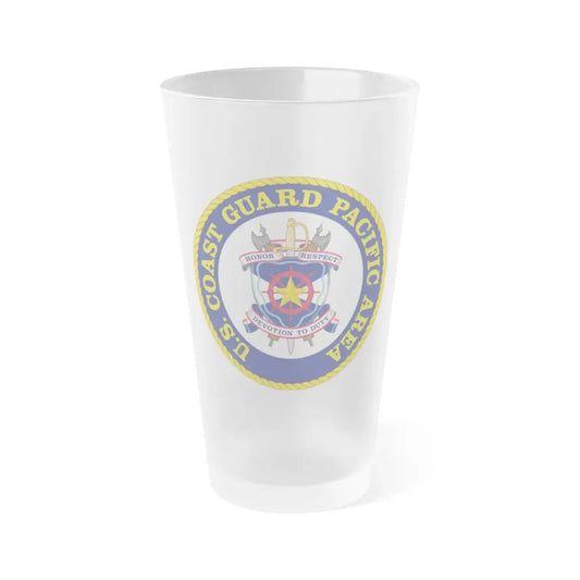 USCG Pacific Area (U.S. Coast Guard) Frosted Pint Glass 16oz Default Title - Go Mug Yourself