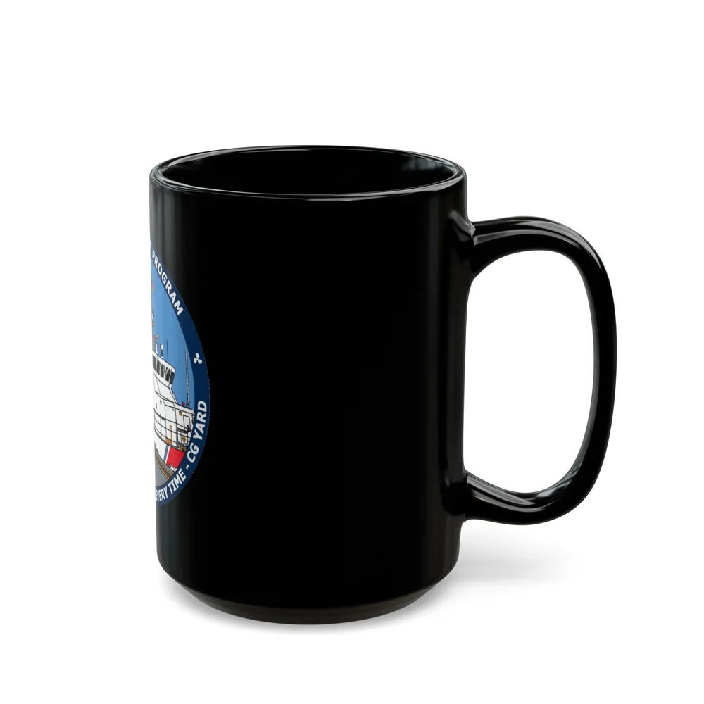 USCG Patrol Boat PBPL Bow to Stern Program (U.S. Coast Guard) Black Coffee Mug-Go Mug Yourself