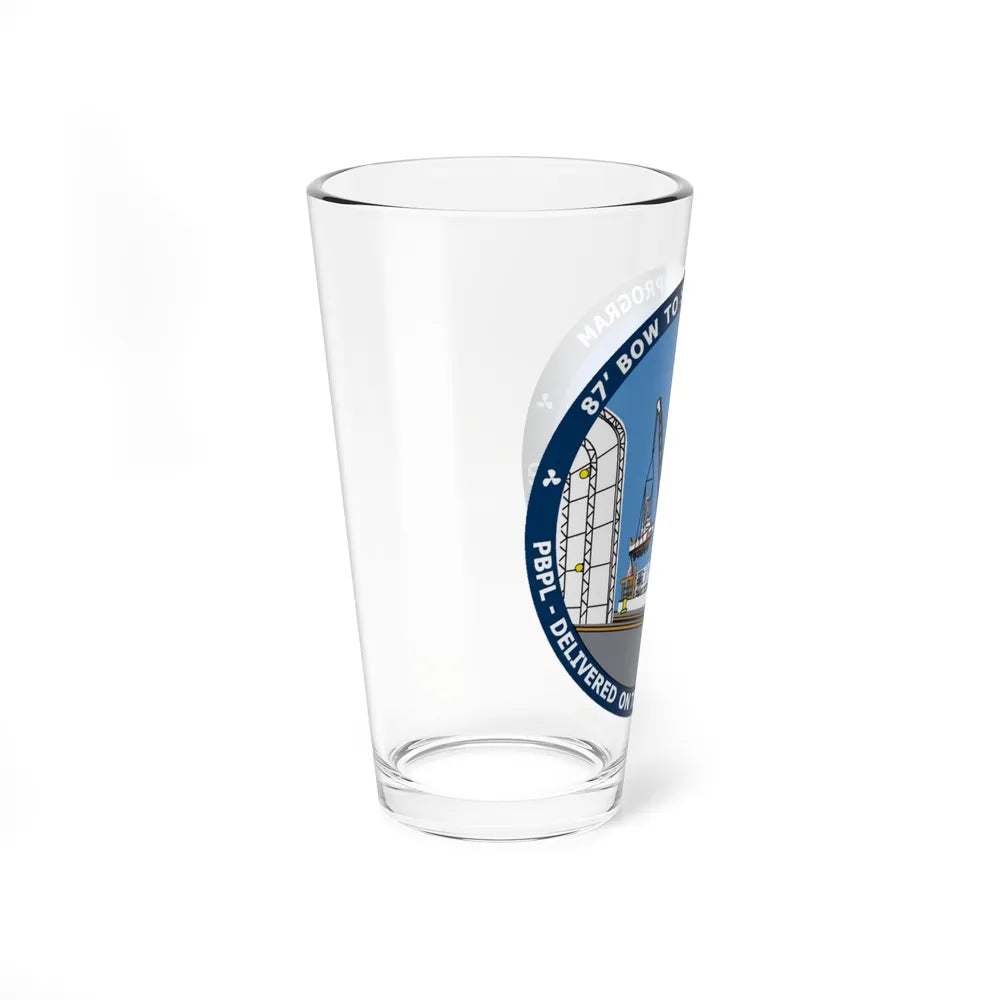 USCG Patrol Boat PBPL Bow to Stern Program (U.S. Coast Guard) Pint Glass 16oz-Go Mug Yourself