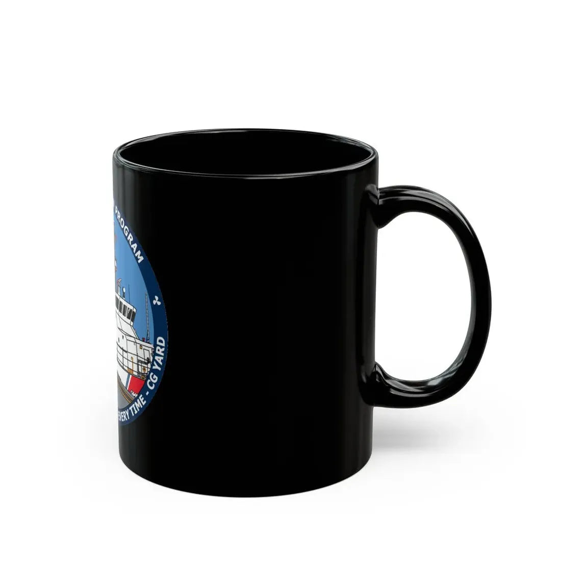 USCG Patrol Boat PBPL Bow to Stern Program (U.S. Coast Guard) Black Coffee Mug - Go Mug Yourself