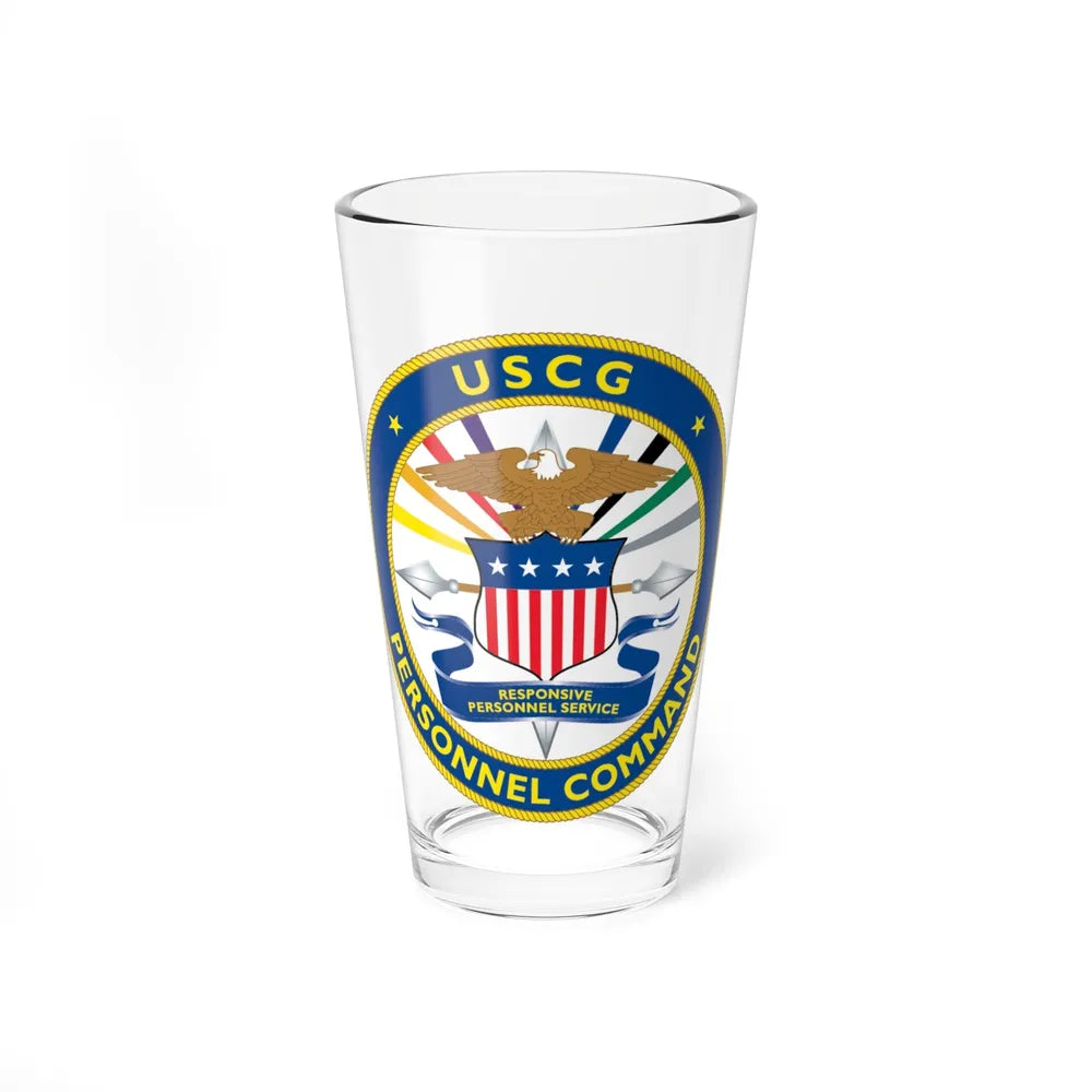 USCG Personnel Command (U.S. Coast Guard) Pint Glass 16oz-16oz-Go Mug Yourself