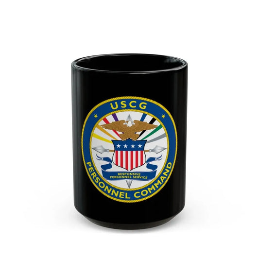 USCG Personnel Command (U.S. Coast Guard) Black Coffee Mug 15oz - Go Mug Yourself