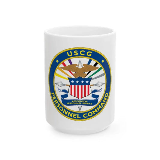 USCG Personnel Command (U.S. Coast Guard) White Coffee Mug 15oz - Go Mug Yourself