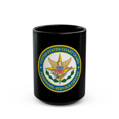 USCG Personnel Service Center (U.S. Coast Guard) Black Coffee Mug-15oz-Go Mug Yourself