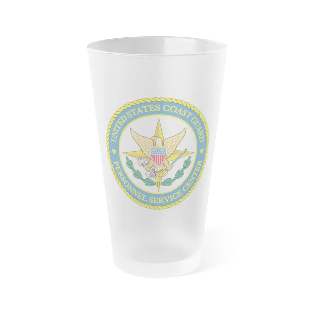 USCG Personnel Service Center (U.S. Coast Guard) Frosted Pint Glass 16oz-Go Mug Yourself