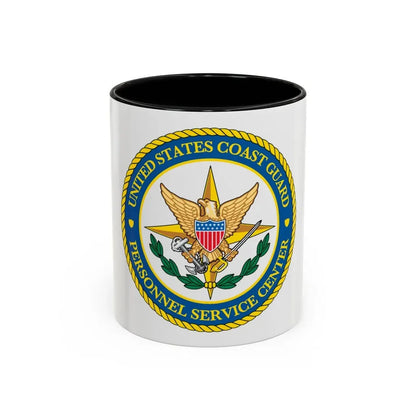 USCG Personnel Service Center (U.S. Coast Guard) Accent Coffee Mug 11oz Black - Go Mug Yourself