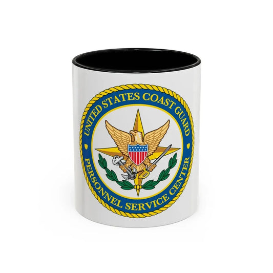 USCG Personnel Service Center (U.S. Coast Guard) Accent Coffee Mug 11oz Black - Go Mug Yourself