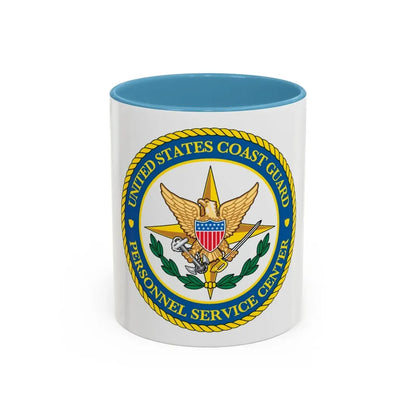 USCG Personnel Service Center (U.S. Coast Guard) Accent Coffee Mug 11oz Light Blue - Go Mug Yourself