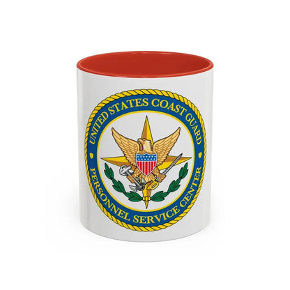 USCG Personnel Service Center (U.S. Coast Guard) Accent Coffee Mug 11oz Red - Go Mug Yourself