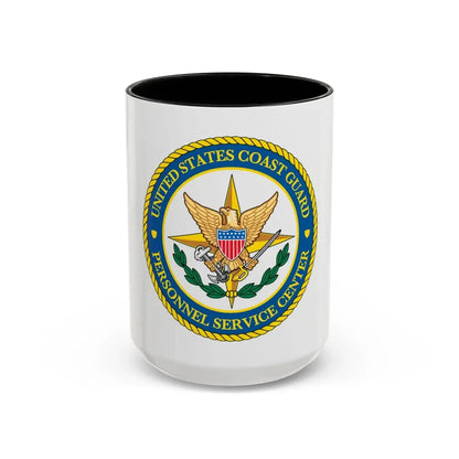 USCG Personnel Service Center (U.S. Coast Guard) Accent Coffee Mug 15oz Black - Go Mug Yourself