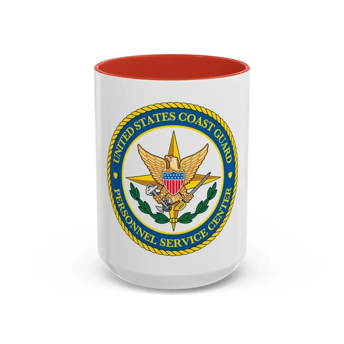USCG Personnel Service Center (U.S. Coast Guard) Accent Coffee Mug 15oz Red - Go Mug Yourself