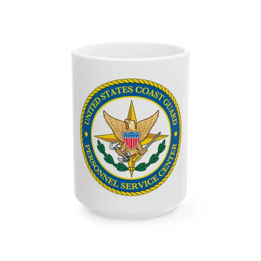 USCG Personnel Service Center (U.S. Coast Guard) White Coffee Mug 15oz - Go Mug Yourself