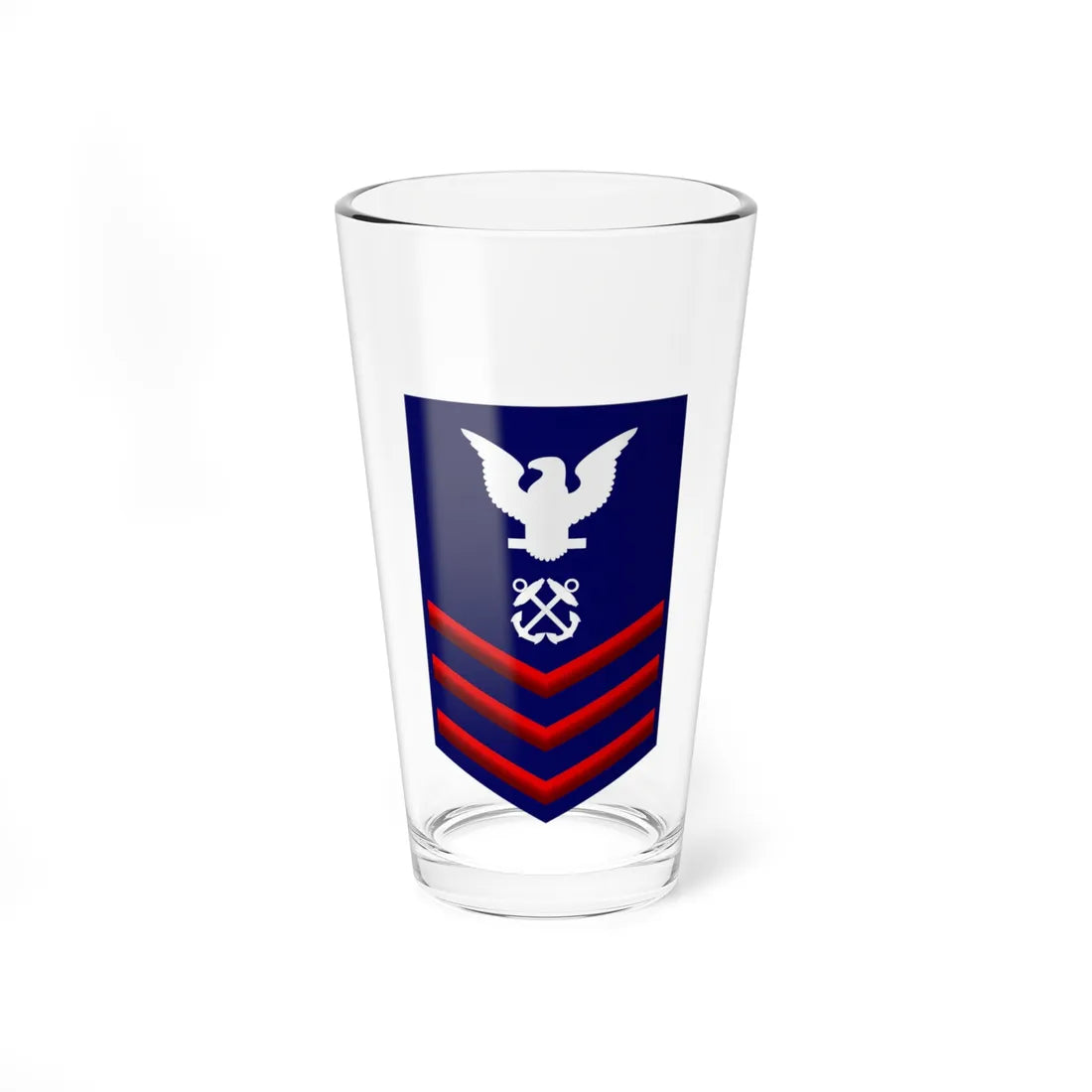 USCG Petty Officer First Class Insignia Sleeve (United States) (Military Rank) Pint Glass 16oz 16oz - Go Mug Yourself