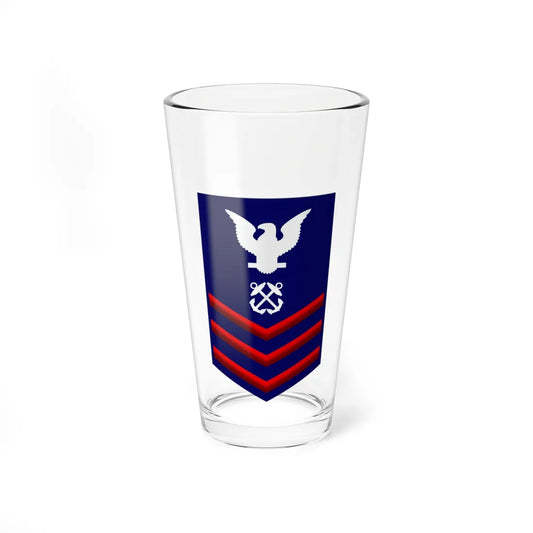 USCG Petty Officer First Class Insignia Sleeve (United States) (Military Rank) Pint Glass 16oz 16oz - Go Mug Yourself