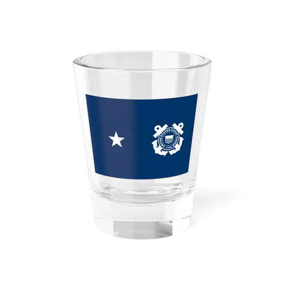 USCG Rear Admiral Flag Lower Half (United States) Shot Glass 1.5oz 1.5oz - Go Mug Yourself