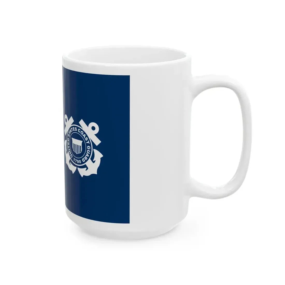 USCG Rear Admiral Flag Lower Half (United States) White Coffee Mug - Go Mug Yourself