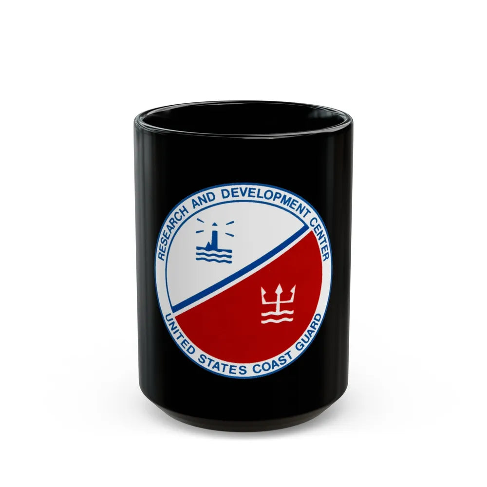 USCG Research And Development Center (U.S. Coast Guard) Black Coffee Mug-15oz-Go Mug Yourself