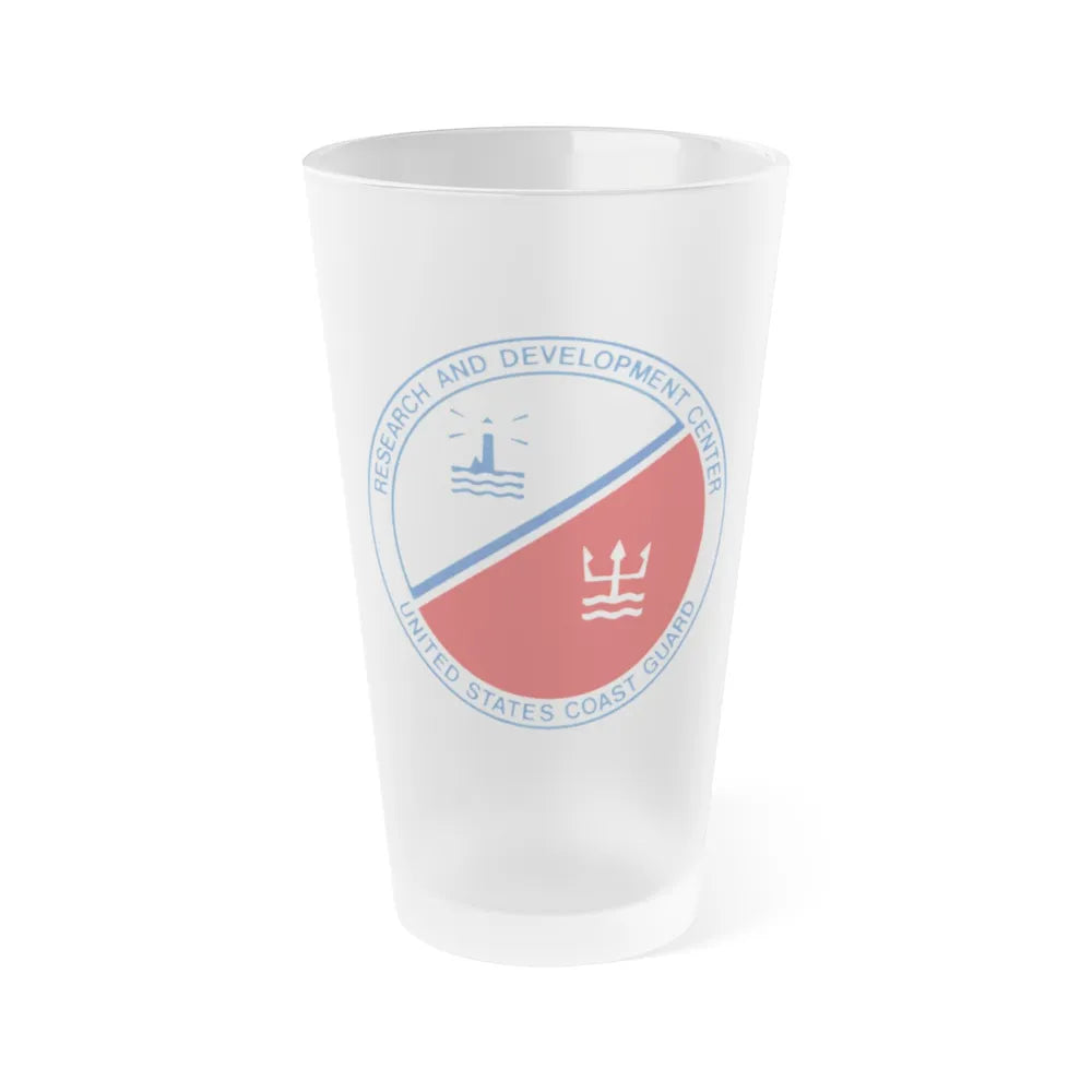 USCG Research And Development Center (U.S. Coast Guard) Frosted Pint Glass 16oz-Go Mug Yourself