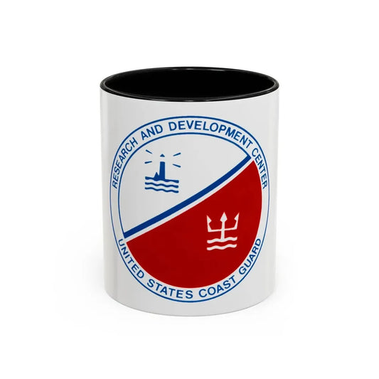 USCG Research And Development Center (U.S. Coast Guard) Accent Coffee Mug 11oz Black - Go Mug Yourself