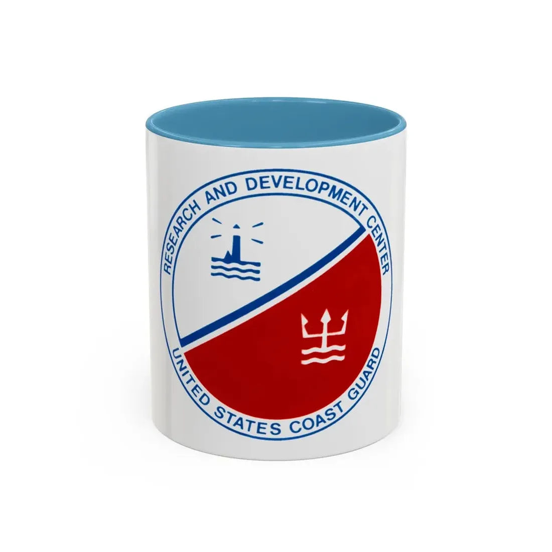 USCG Research And Development Center (U.S. Coast Guard) Accent Coffee Mug 11oz Light Blue - Go Mug Yourself