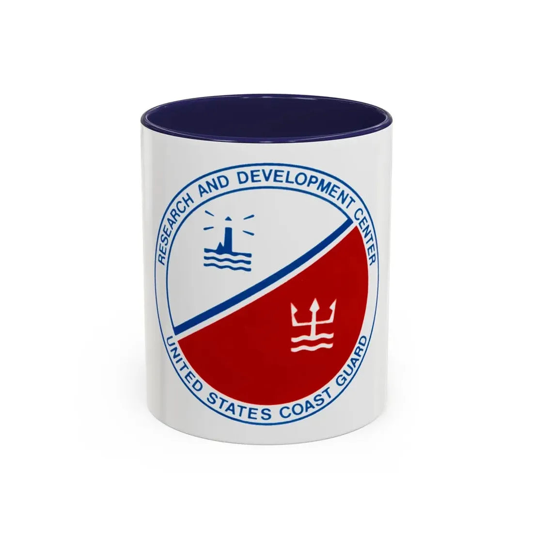 USCG Research And Development Center (U.S. Coast Guard) Accent Coffee Mug 11oz Navy - Go Mug Yourself
