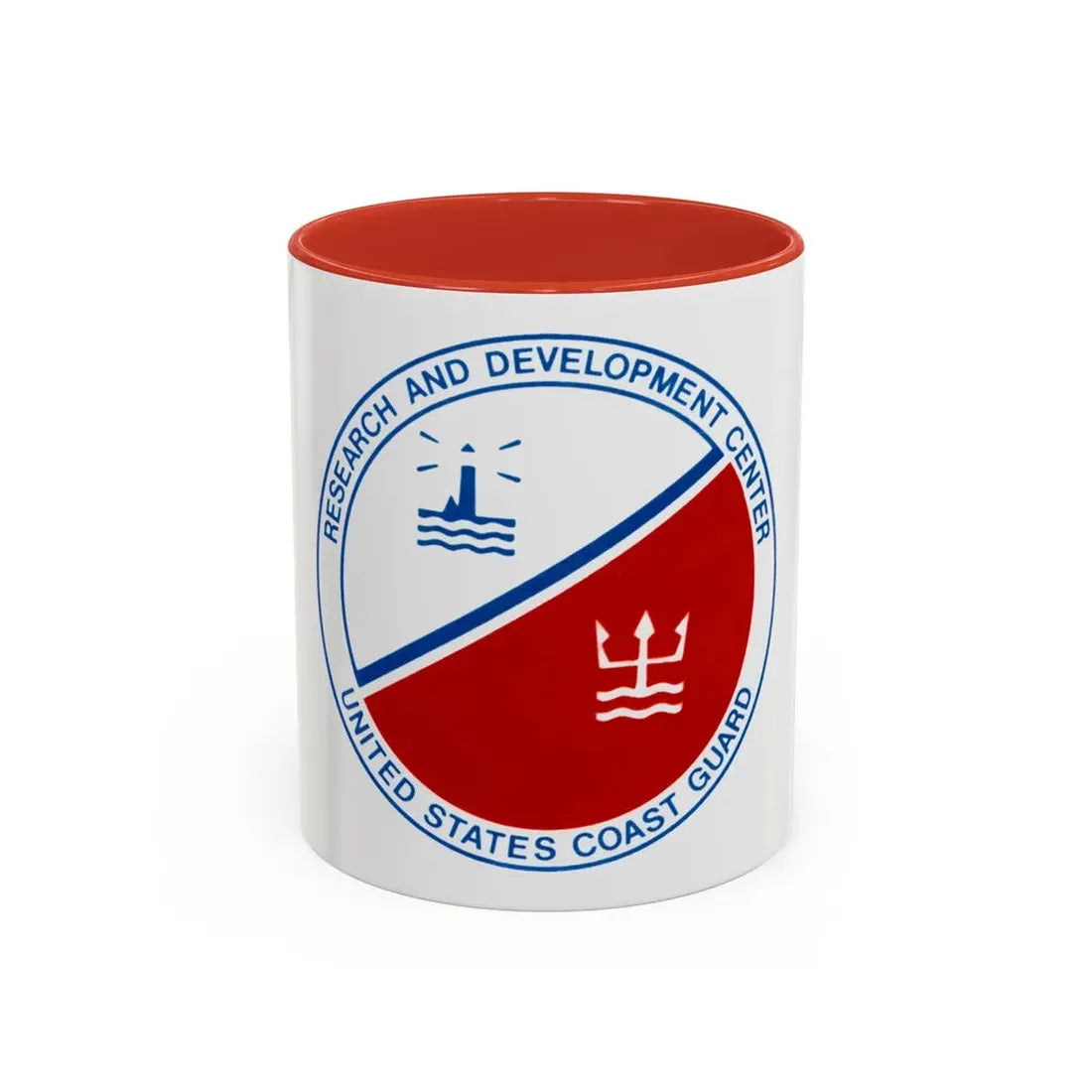USCG Research And Development Center (U.S. Coast Guard) Accent Coffee Mug 11oz Red - Go Mug Yourself