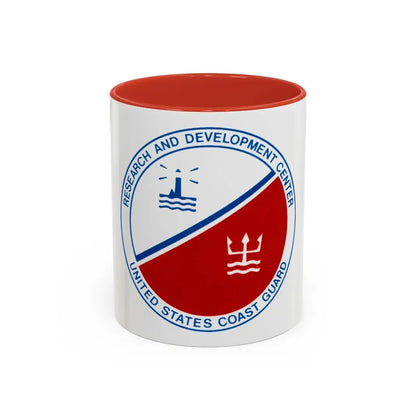 USCG Research And Development Center (U.S. Coast Guard) Accent Coffee Mug 11oz Red - Go Mug Yourself