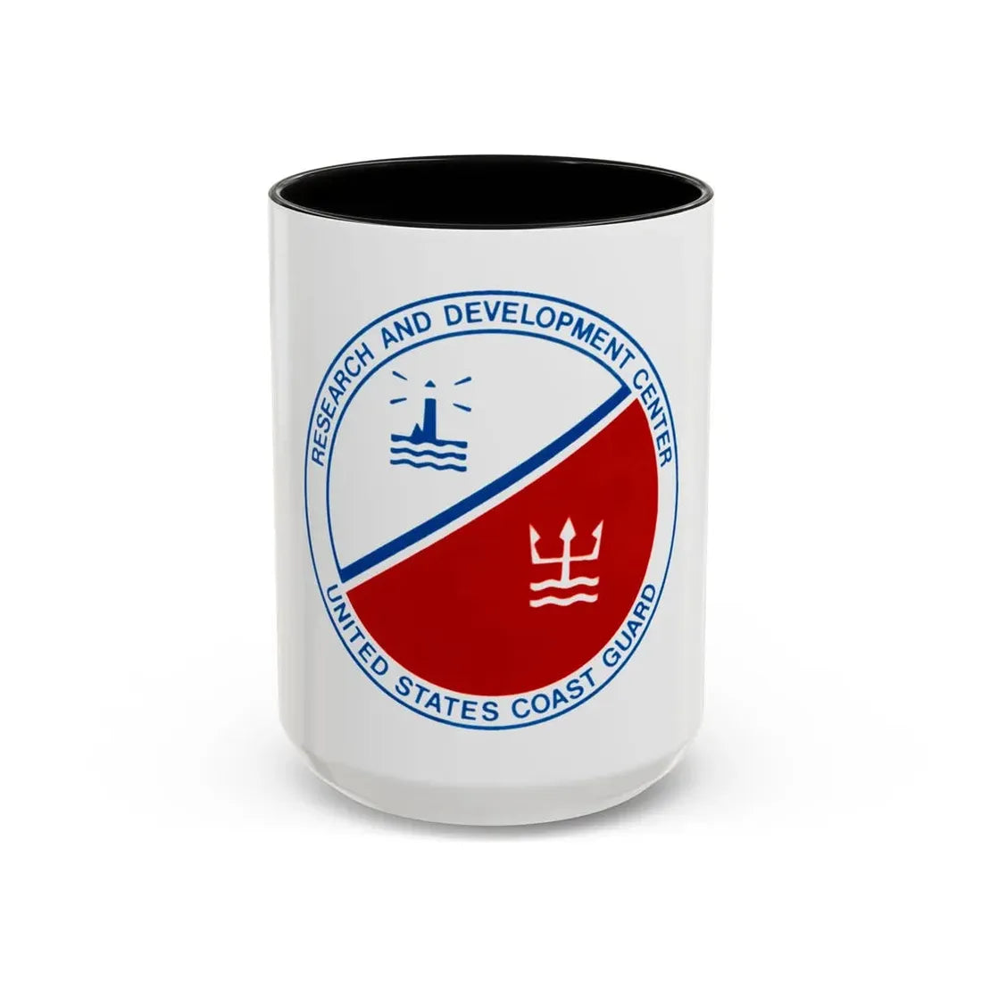 USCG Research And Development Center (U.S. Coast Guard) Accent Coffee Mug 15oz Black - Go Mug Yourself