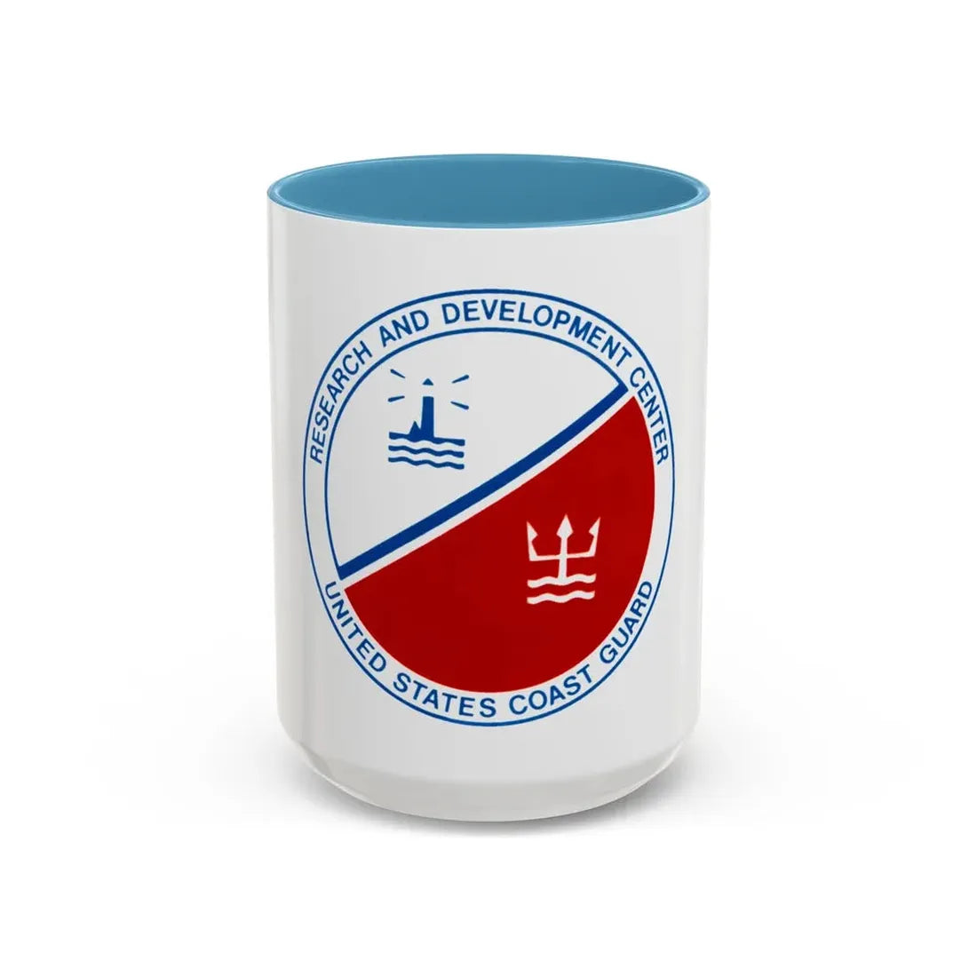 USCG Research And Development Center (U.S. Coast Guard) Accent Coffee Mug 15oz Light Blue - Go Mug Yourself
