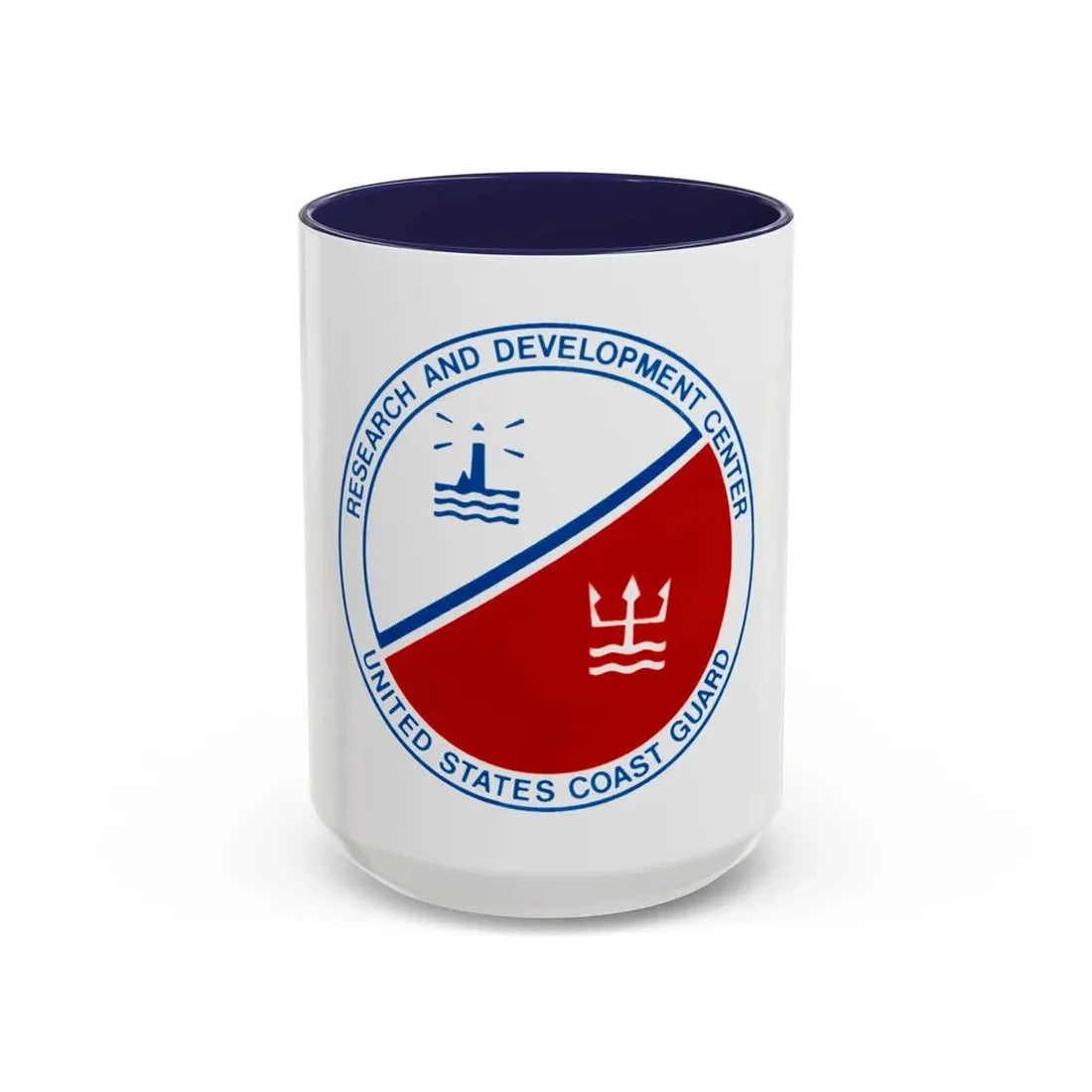USCG Research And Development Center (U.S. Coast Guard) Accent Coffee Mug 15oz Navy - Go Mug Yourself