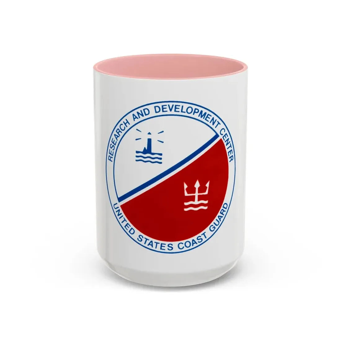 USCG Research And Development Center (U.S. Coast Guard) Accent Coffee Mug 15oz Pink - Go Mug Yourself