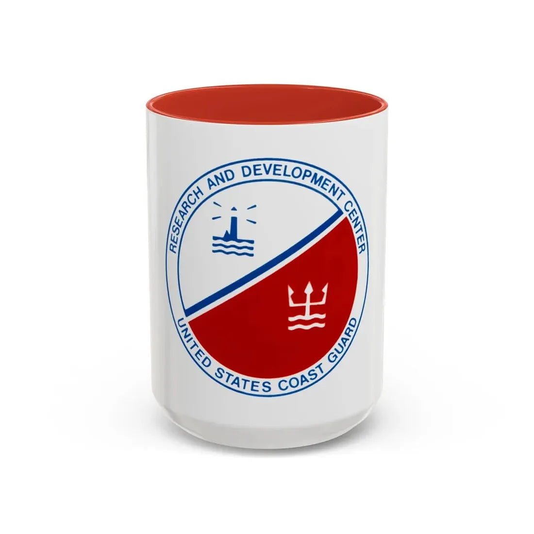 USCG Research And Development Center (U.S. Coast Guard) Accent Coffee Mug 15oz Red - Go Mug Yourself