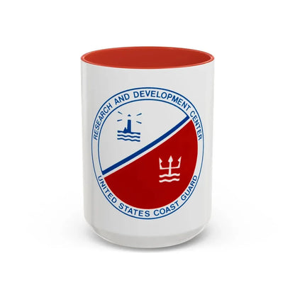 USCG Research And Development Center (U.S. Coast Guard) Accent Coffee Mug 15oz Red - Go Mug Yourself