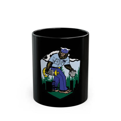 USCG Sailor Squatch (U.S. Coast Guard) Black Coffee Mug 11oz - Go Mug Yourself