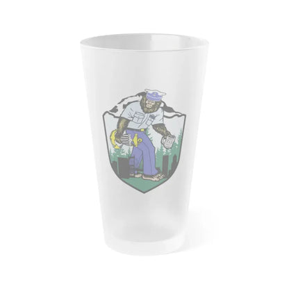 USCG Sailor Squatch (U.S. Coast Guard) Frosted Pint Glass 16oz Default Title - Go Mug Yourself