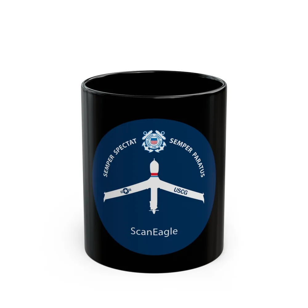 USCG Scan Eagle (U.S. Coast Guard) Black Coffee Mug-11oz-Go Mug Yourself