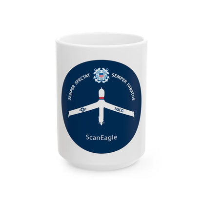 USCG Scan Eagle (U.S. Coast Guard) White Coffee Mug-15oz-Go Mug Yourself